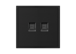 Elektros prekės. Instaliacija - kištukiniai lizdai, jungikliai ir kt.. BORA jungikliai, kištukiniai lizdai. Kompiuterio lizdas BORA 2 vietų, be rėmelio, juodas 