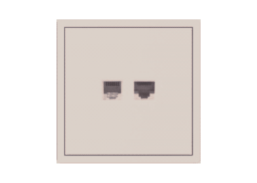 Elektros prekės. Instaliacija - kištukiniai lizdai, jungikliai ir kt.. BORA jungikliai, kištukiniai lizdai. Kompiuterio lizdas BORA 2 vietų, be rėmelio, kreminis 