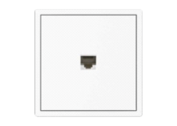 Elektros prekės. Instaliacija - kištukiniai lizdai, jungikliai ir kt.. BORA jungikliai, kištukiniai lizdai. Kompiuterio lizdas BORA be rėmelio baltas 