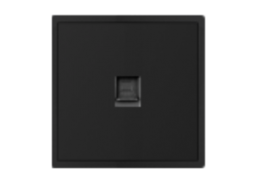 Elektros prekės. Instaliacija - kištukiniai lizdai, jungikliai ir kt.. BORA jungikliai, kištukiniai lizdai. Kompiuterio lizdas BORA be rėmelio juodas 