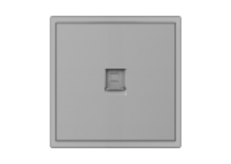 Elektros prekės. Instaliacija - kištukiniai lizdai, jungikliai ir kt.. BORA jungikliai, kištukiniai lizdai. Kompiuterio lizdas BORA be rėmelio pilkas 