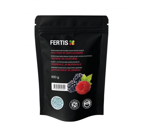Kompleksinės trąšos avietėms ir gervuogėms Fertis 0.8 kg 