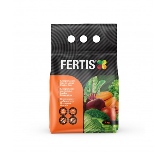 Sodo ir daržo prekės. Trąšos ir durpių substratai. Trąšos. Birios trąšos. Kompleksinės trąšos lauko daržovėms FERTIS 3 kg 