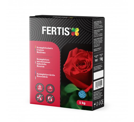 Sodo ir daržo prekės. Trąšos ir durpių substratai. Trąšos. Birios trąšos. Kompleksinės trąšos Rožėms FERTIS 1 kg 