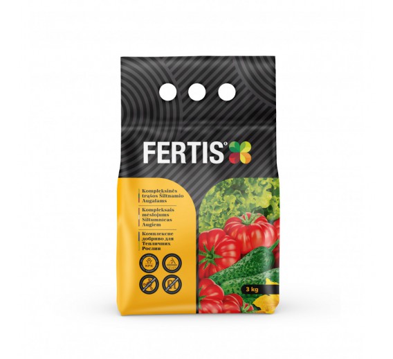 Sodo ir daržo prekės. Trąšos ir durpių substratai. Trąšos. Birios trąšos. Kompleksinės trąšos šiltnamio augalams FERTIS 3 kg 