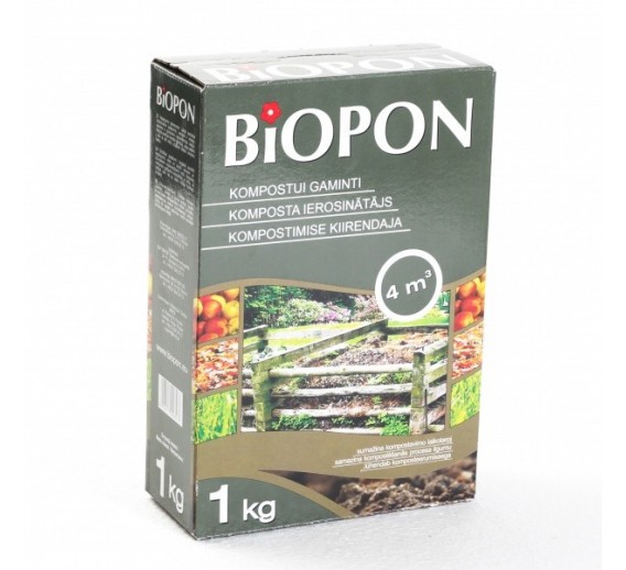 Sodo ir daržo prekės. Augalų apsaugos priemonės. Sodo priežiūros priemonės. Kompostavimą spartinanti priemonė BIOPON, 1 kg 