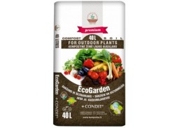 Sodo ir daržo prekės. Trąšos ir durpių substratai. Durpių ir žemių substratai. Komp žemė daržovėms EcoGarden su Condit trąš, 40 l 