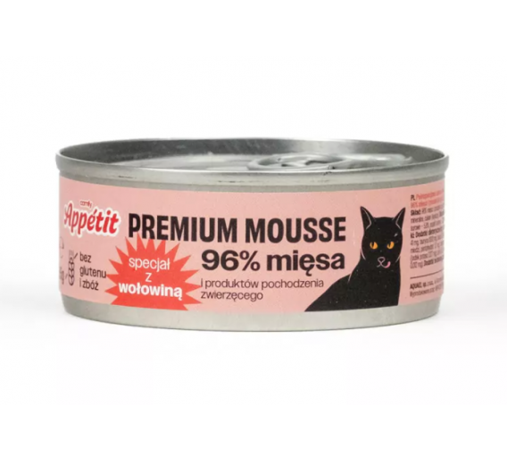 Gyvūnų prekės. Gyvūnėlių priežiūros priemonės. Naminių gyvūnų maistas. Konservai katėms su jautiena COMFY APPETIT 85g 