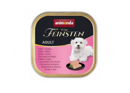 Gyvūnų prekės. Gyvūnėlių priežiūros priemonės. Naminių gyvūnų maistas. Konservai šunims Vom feinsten su kalakutiena ir kumpiu 150g