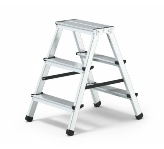 Metalų gaminiai . Kopėčios. Aliuminės kopėčios. Buitinės kopėčios. Kopėčios DR-AL-DD3-HOME-CZ