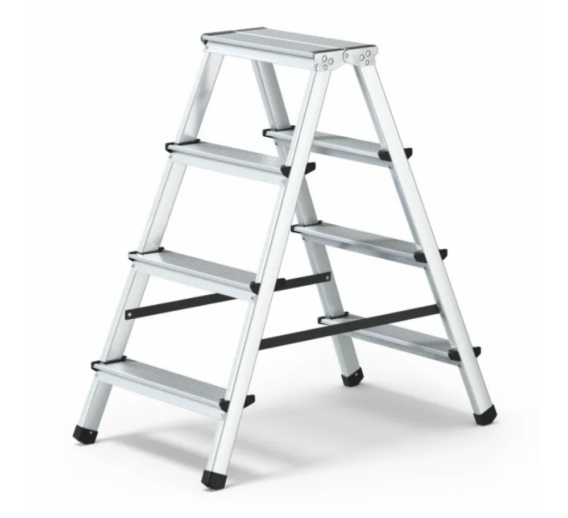 Metalų gaminiai . Kopėčios. Aliuminės kopėčios. Buitinės kopėčios. Kopėčios DR-AL-DD4-HOME-CZ