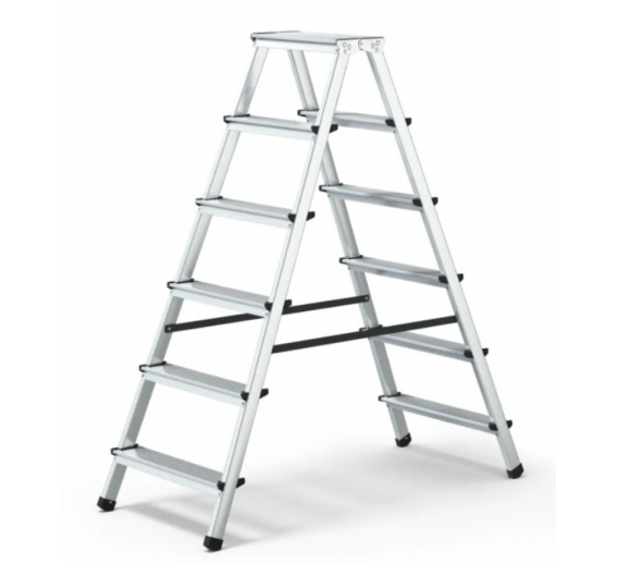 Metalų gaminiai . Kopėčios. Aliuminės kopėčios. Buitinės kopėčios. Kopėčios DR-AL-DD6-HOME-CZ