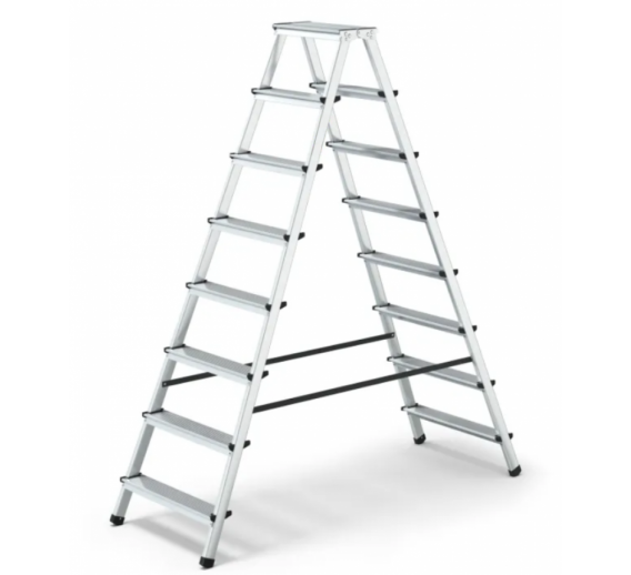 Metalų gaminiai . Kopėčios. Aliuminės kopėčios. Buitinės kopėčios. Kopėčios DR-AL-DD8-HOME-CZ