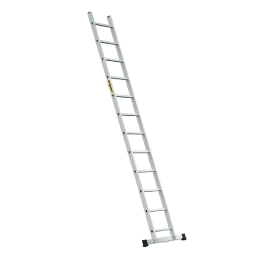 Metalų gaminiai . Kopėčios. Aliuminės kopėčios. Buitinės kopėčios. Kopėčios DR-AL-DP-PRO-1x12-2K 