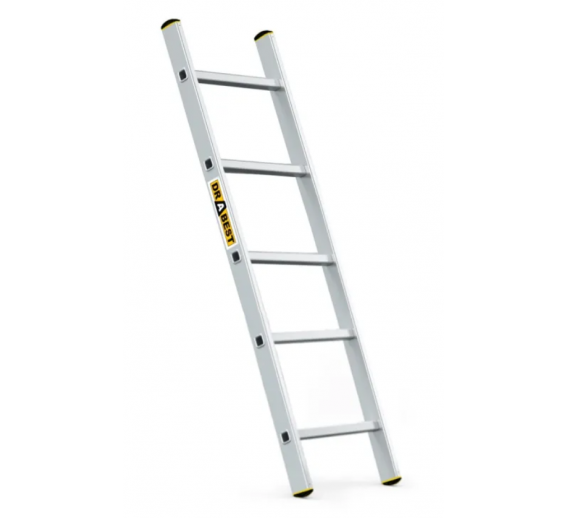 Metalų gaminiai . Kopėčios. Aliuminės kopėčios. Buitinės kopėčios. Kopėčios DR-AL-DP-PRO-1x5-2K 