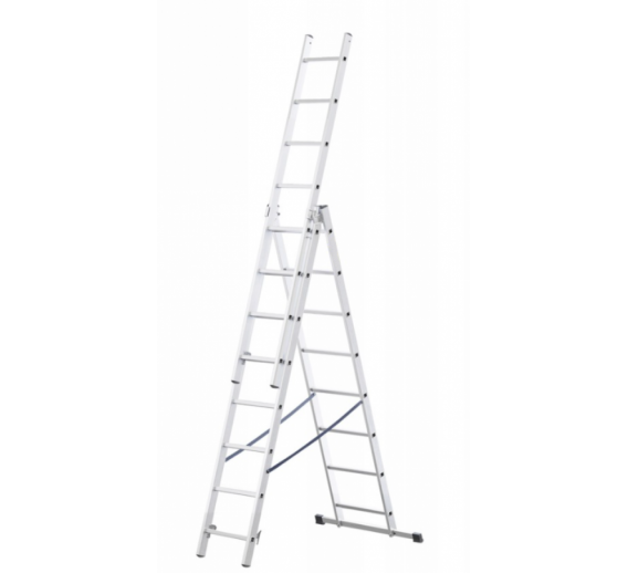 Metalų gaminiai . Kopėčios. Aliuminės kopėčios. Ištraukiamos kopėčios. Kopėčios DR-AL-DW-HOME-3x10