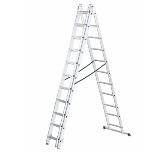 Metalų gaminiai . Kopėčios. Aliuminės kopėčios. Ištraukiamos kopėčios. Kopėčios DR-AL-DW-HOME-3x11