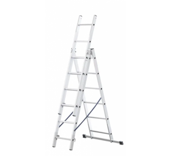 Metalų gaminiai . Kopėčios. Aliuminės kopėčios. Ištraukiamos kopėčios. Kopėčios DR-AL-DW-HOME-3x6