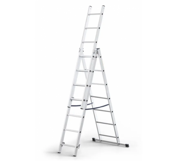 Metalų gaminiai . Kopėčios. Aliuminės kopėčios. Ištraukiamos kopėčios. Kopėčios DR-AL-DW-HOME-3x7