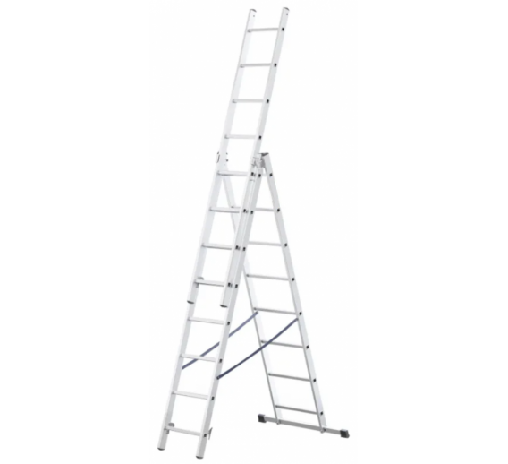 Metalų gaminiai . Kopėčios. Aliuminės kopėčios. Ištraukiamos kopėčios. Kopėčios DR-AL-DW-HOME-3x8