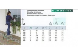 Kopėčios TYP 922, 2 pakopų, 40-42 cm 