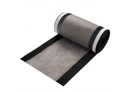 Statybinės medžiagos. Stogo dangos. Stogo plėvelės. Sandarinimo juosta stogui ir kaminui. Kraigo juosta Parotec Veltec 300mmx5m juoda RAL9005 