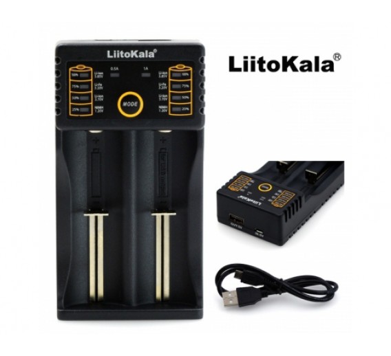 Elektronikos prekės. Elementai - baterijos. Kroviklis DC5V 2A Lii202-LiitoKa AA, AAA, A, SC 