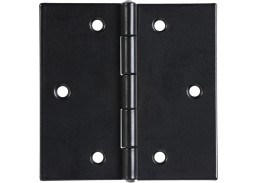 Vidaus apdailos prekės. Durys, jų dalys. Durų furnitūra. Lankstai, vyriai. Kvadratinis vyris 80x80x1,5mm juodas