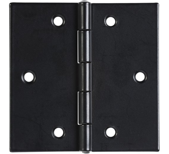 Vidaus apdailos prekės. Durys, jų dalys. Durų furnitūra. Lankstai, vyriai. Kvadratinis vyris 80x80x1,5mm juodas