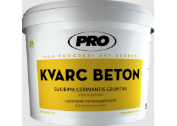 Dažai. Glaistas, gruntas, klijai, skiedikliai. Gruntai. Gruntas betonui, plokštėms. Kvarcinis gruntas 5kg 