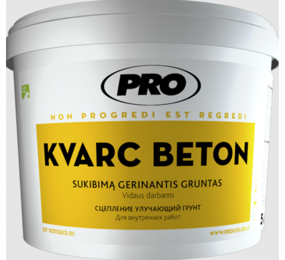 Dažai. Glaistas, gruntas, klijai, skiedikliai. Gruntai. Gruntas betonui, plokštėms. Kvarcinis gruntas 5kg 