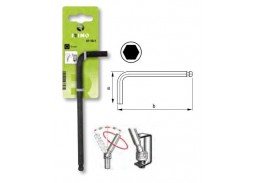 Darbo įrankiai. Mechaniniai įrankiai. Raktai, terkšlės, sukimo galvutės. Šešiakančiai raktai. L-formos Hex raktas suapvalinta galvute 3 mm 22x91 mm 