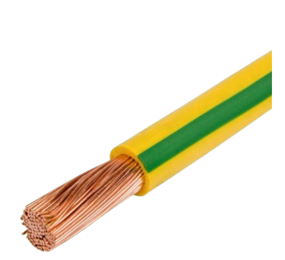 Elektros prekės. Laidai ir kabeliai. Instaliaciniai kabeliai. Laidas PV-3/H07V-K 1,5 geltona/žalia 