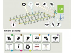 Sodo ir daržo prekės. Laistymo įranga. Laistymo sistemos. Laistymo rinkinys Keturkojis gravitacinis 10 m 