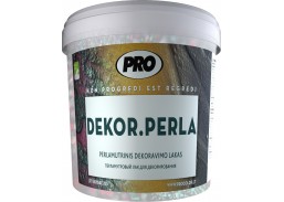 Dažai. Glaistas, gruntas, klijai, skiedikliai. Glaistai. Dekoratyvinis glaistas. Lakas PRO DEKOR PERLA 0,25 kg perlo sp. 