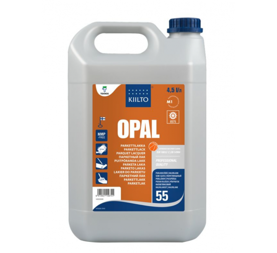 Dažai. Medienos apsaugos ir dekoravimo priemonės. Lakas. Lakas Teknos Opal 55 pusiau blizgus 5l
