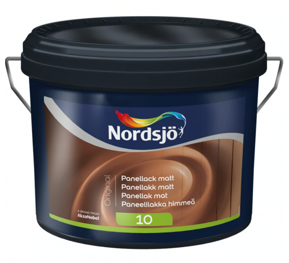 Dažai. Medienos apsaugos ir dekoravimo priemonės. Lakas. Lakas vidaus darbams Nordsjo Professional Panellack BC 10 L 