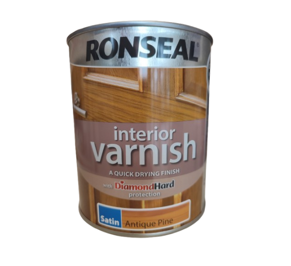 Dažai. Medienos apsaugos ir dekoravimo priemonės. Lakas. Lakas vidaus darbams Ronseal  0.75l antikinė pinija 