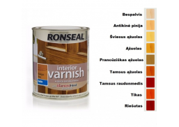 Dažai. Medienos apsaugos ir dekoravimo priemonės. Lakas. Lakas vidaus darbams Ronseal 0.75l ąžuolas 