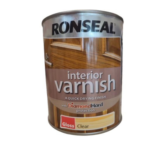 Dažai. Medienos apsaugos ir dekoravimo priemonės. Lakas. Lakas vidaus darbams Ronseal 0.75l bespalvis blizgus 