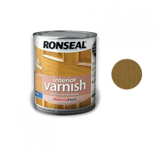 Dažai. Medienos apsaugos ir dekoravimo priemonės. Lakas. Lakas vidaus darbams Ronseal 0.75l tamsus ąžuolas 