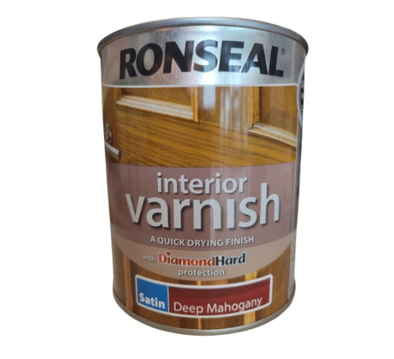 Dažai. Medienos apsaugos ir dekoravimo priemonės. Lakas. Lakas vidaus darbams Ronseal 0.75l tamsus raudonmedis 