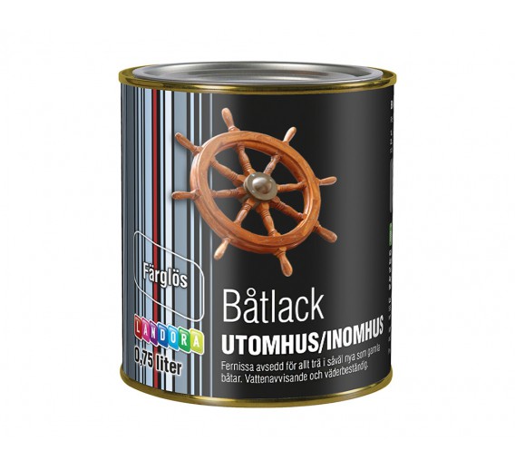 Dažai. Medienos apsaugos ir dekoravimo priemonės. Lakas. Landora jachtinis lakas Batlack 750 ml 