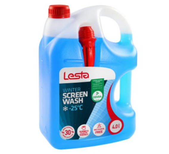 Darbo įrankiai. Prekės automobiliams. Automobilinė chemija. Langų apiplovimo skystis Lesta, -25C, 4L 