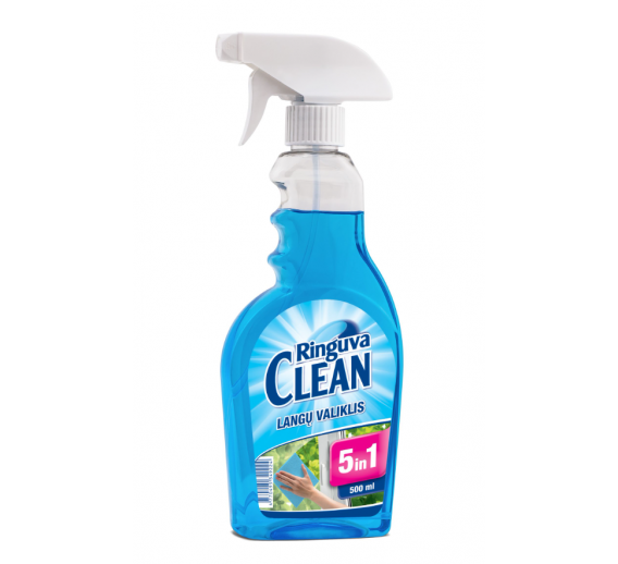 Švaros prekės. Buitinė chemija, valikliai. Langų valiklis 5in1 Ringuva Clean 500ml 