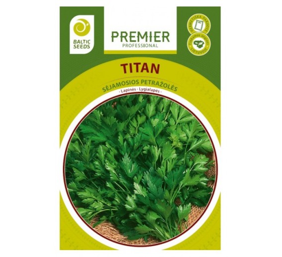 Sodo ir daržo prekės. Sėklos, daigyklos, durpinės tabletės. Prieskoniniai augalai. Lapinės petražolės Titan 3g 