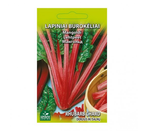 Sodo ir daržo prekės. Sėklos, daigyklos, durpinės tabletės. Burokėlių sėklos. Lapiniai burokėliai mangoldai Rhubarb Chard 3 g 