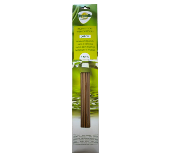 Sodo ir daržo prekės. Laisvalaikio prekės. Apsauga nuo uodų ir erkių ar kt.. Lazdelė nuo uodų Citronela, 15 vnt.