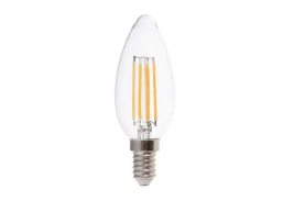 Apšvietimas. Lempos, LED lemputės, LED juostos. LED lemputės. LED lemputės E14 cokoliu. LED filamentinė lemputė 6W 3000K E14 LED85634 