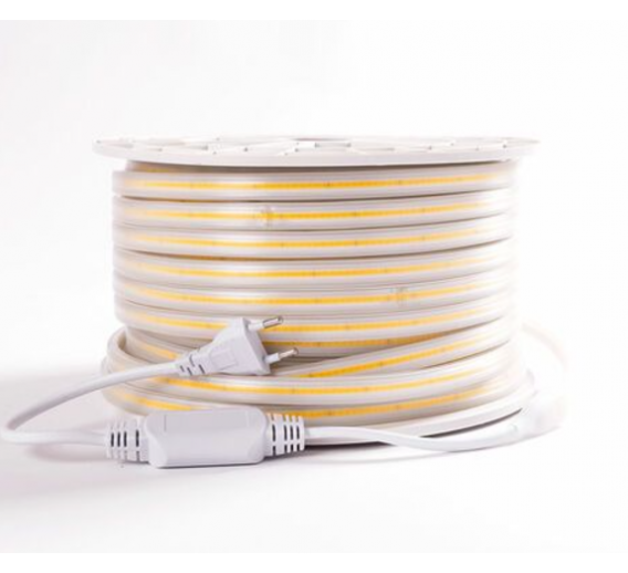Apšvietimas. Lempos, LED lemputės, LED juostos. LED juostos, LED profiliai. LED juosta 220V 20m ritė 10W/m COB 432 3000K Lemlux 